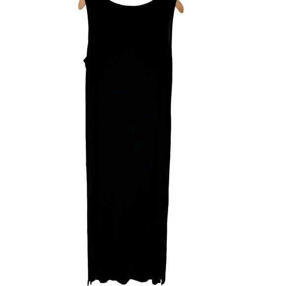 Chico's 2 travelers Women's Black Sleeveless Maxi Dress travel knit Size large - Picture 9 of 11